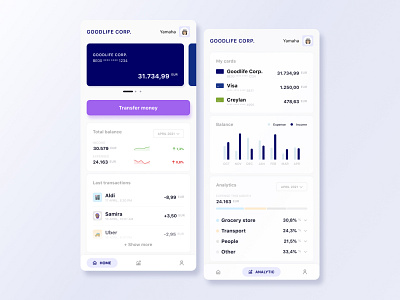 Money Saving App app bank design money saving ui ux