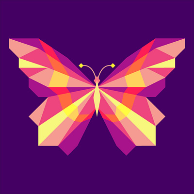 Butterfly #DAY5 #100DAYSWITHILLUSTRATOR 3d design graphic design illustration vector