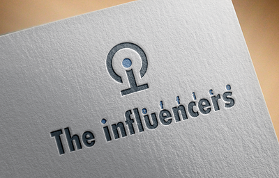 Wordmark with icon 3d mockup branding graphic design logo logo design the influencers wordmark