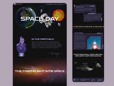 Space Day landing page branding design designers desktop figma graphic design illustration landing site space ui ux web workshop workspace