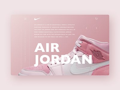 Sneaker Store Website Nike Air Jordan branding composition design minimal sneakers typography ui ux vector web website