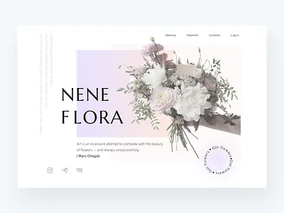 Plant Store Website Flowers branding flowers minimal typography ui ux web website