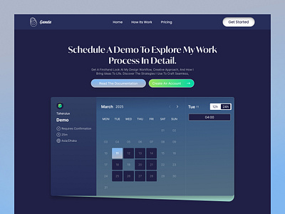 Schedule: Section appointment calendar calendar design clean dark design destop icons map minimal mockup rating schedule ui ui design ux web web design website