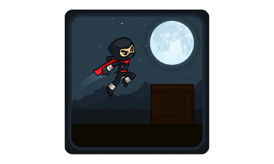 Ninja Nightmare Game Icon Design 4k design graphic design icon illustration logo night nightmare ninja thumbnail ui ux vector