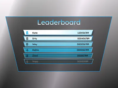 Daily UI 019 challenge dailyui day day019 design leaderboard ui ux