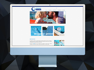 Diseño web de servicios de mantenimiento para las piscinas bootstrap branding design photoshop web design