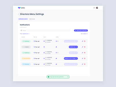 Notifications Settings | The Labz card figma figma design menu minimal modal navigation notification notifications notifications settings panel preferences settings ui ux