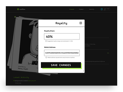 Waffles blockchain crypto nft nft marketplace uiux