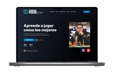 Landing Page - Zeros Poker casino courses design figma poker pokeronline zerospoker zerospoker.com