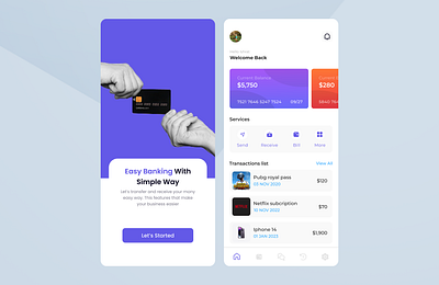 Banking wallet mobile ui design appdesigner figmaapp ios iosui mobileappdesigner mobileapplication mobileui ui uidesign uidesigner uiux uiuxdesign ux uxdesign