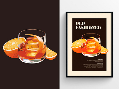 Old Fashioned Poster Print design graphic design illustration typography