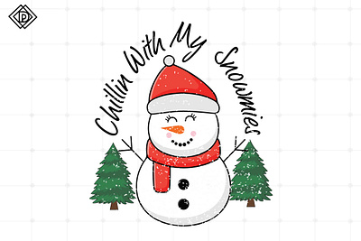 Chillin' With My Snowmies SVG| PNG, Christmas Png reindeer png