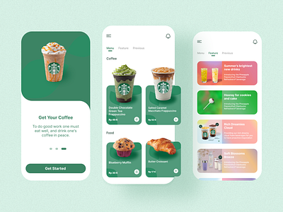 Stabucks mobile app design app clean design coffee ui design design mobile design staburcks ui design starbucks starbucks mobile app ui ui d ui design uiux