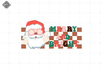Retro Merry and Bright SVG Cricut| Christmas SVG snowman christmas