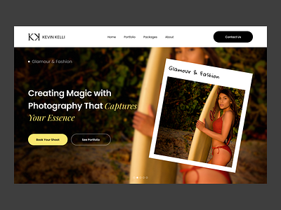 Photographer's Site Hero Section concept design figma landing modern photo photographer photography portfolio promo services shot site typography ui ux web design