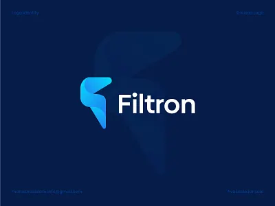 Filtron | F mark logo design brand identity brand logo branding logo business logo corporate logo creative logo gradient logo graphic design logo logo creator logo design logo maker logos logotype minimal logo minimalist logo modern logo tech identity tech logo unique logo
