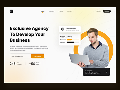 Marketing Agency Web Design agency web design agency website branding digital agency website financial web design hero section illustration landing page marketing web design sales dashboard startup web design ui web web design web hero website