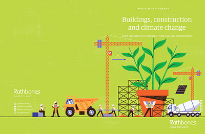 Rathbones - Buildings, Construction and Climate Change architecture climate change design editorial illustration illustration