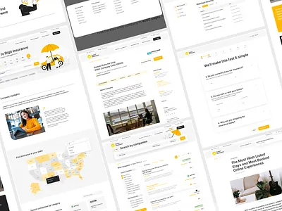 Insurance company search service design figma ui web webdesign