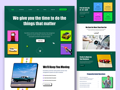 Cafu - Fuel Delivery & Car Wash Website Design car car services car wash car wash website design fuel fuel delivery fuel delivery landing page fuel website new design trendy design ui ui design user interface design ux design web design website design