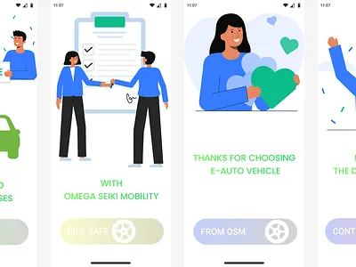 Electric Auto App Design UI - Simple application branding electric auto app graphic design ui