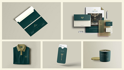 Luxury Hotel - Lake View 3d branding graphic design logo luxury brnading luxury hotel mockups premium mockups