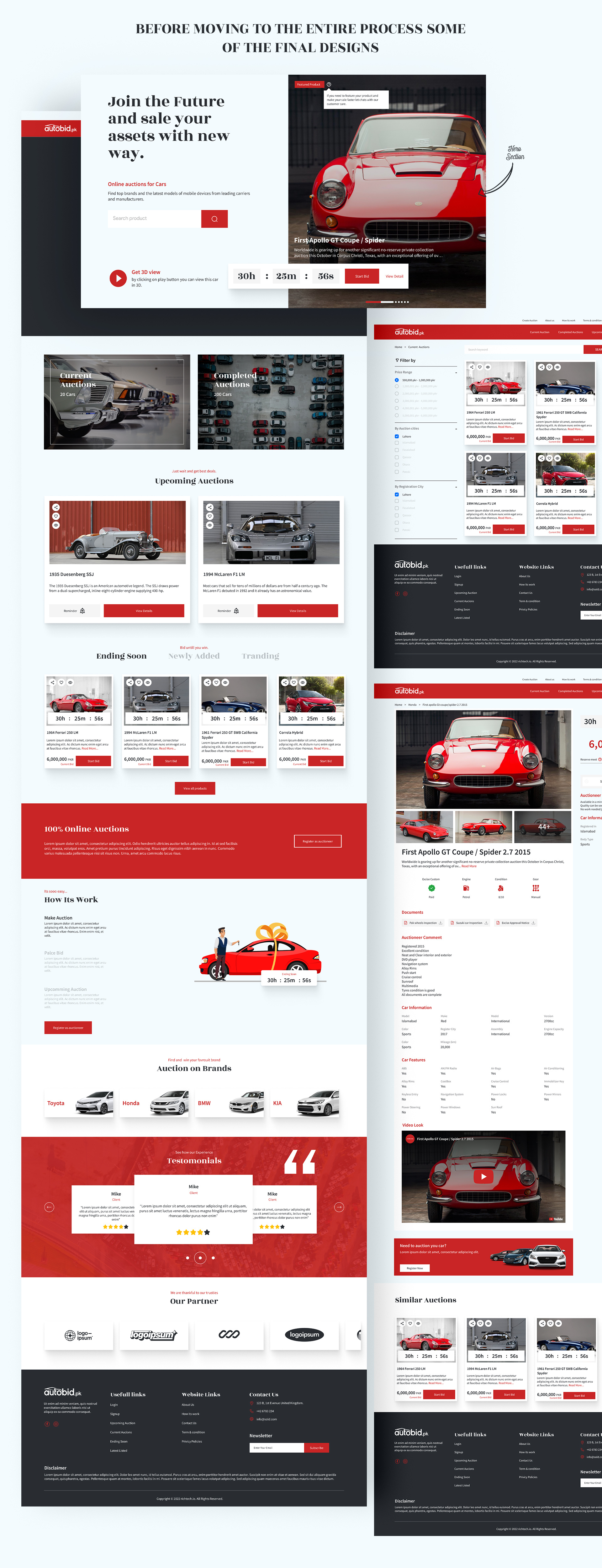 Autobid.pk - Case Study UIUX auction website brand brand visualization branding car auction car website case study case study casestudy landing page prototype rich technologies ui ui design uiux user case study user flow ux research website website case study