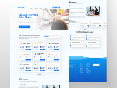 Internship Page app branding course design e learning illustration internship logo minimal ui ux