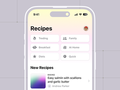Fragments iOS app design branding craftwork design gui ios 16 ios kit mobile recipes ui ui kit wireframe