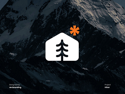Hiker Logo apps logo brand brand mark branding camp logo design graphic design hike logo hiking logo identity logo mount logo pine logo tent logo visual identity