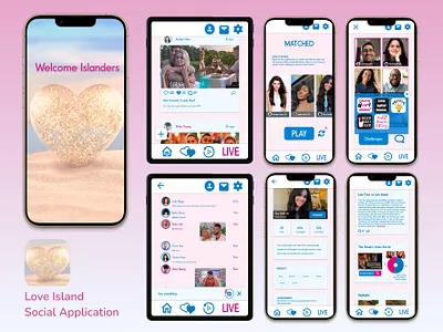 Love Island App Design app design ui ux