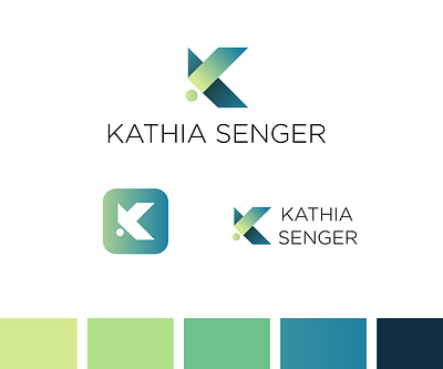 Kathia Senger Logotype branding design digital graphic k logo logo vector