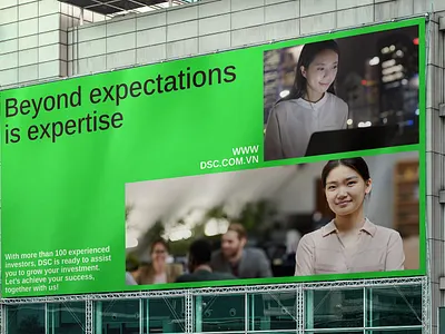 DSC billboard | by xolve branding application design billboard design branding branding identity branding system graphic design mock up