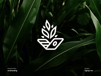 Agriqur'an Logo agriculture logo apps logo book logo brand brand mark branding design field logo graphic design herbal logo identity islamic logo plant logo quran logo rice logo startup logo visual identity