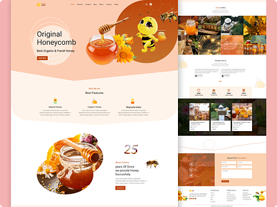 Beekeping and Honey Shop Theme 🐝 app branding design graphic design illustration logo