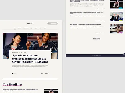 NEWSX articles blog design news ui website