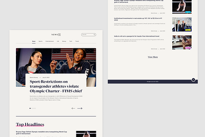 NEWSX articles blog design news ui website