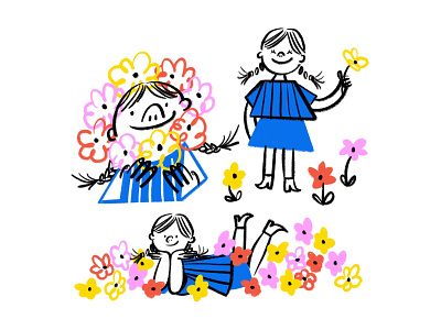 It’s givinggggg Midsommar 🌸👧🌸 braids design doodle flowers funny girl illo illustration lol midsummer sketch swedish zelda