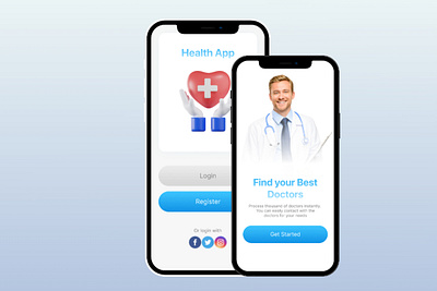 Health App app design graphic design product ui ux