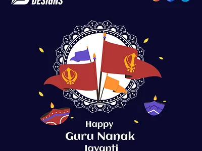 Guru Nanak Jayanti branding design festvelpost graphic design illustration post postdeign soicalmedia