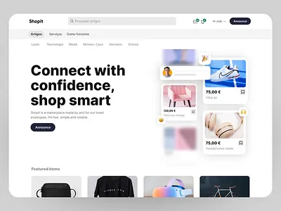 Shopit branding crud design ecommerce figma illustration landing landingpage page ui uidesign ux web
