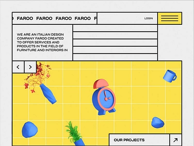 Landing | Faroo 3d 3d animation 3d motion animated animation design design company desire agency furniture graphic design interior landing landing page motion motion design motion graphics ui web web site website