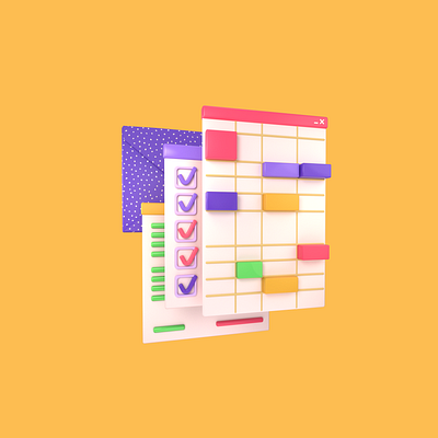 Timetable 3dillustration cinema cinema4d design illustration