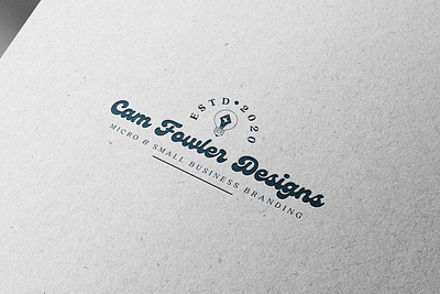 Cam Fowler Designs (Me) Logo Mockup branding graphic design logo