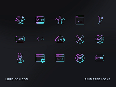 Programming Icon Group animation icon illustration