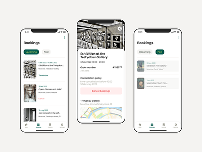 Bookings events app app booking concept design event figma ui