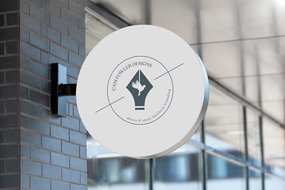 Cam Fowler Designs Circular Logo Sign Mockup branding graphic design logo