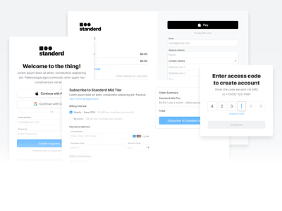 Standerd Figma UI Kit design system figma ui kit login product design ui ui kit user flows ux