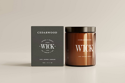 Wick Brand Identity & Packaging Design brand design brand designer brand identity brand identity design branding branding design candle brand candle branding design graphic design graphic designer logo packaging design