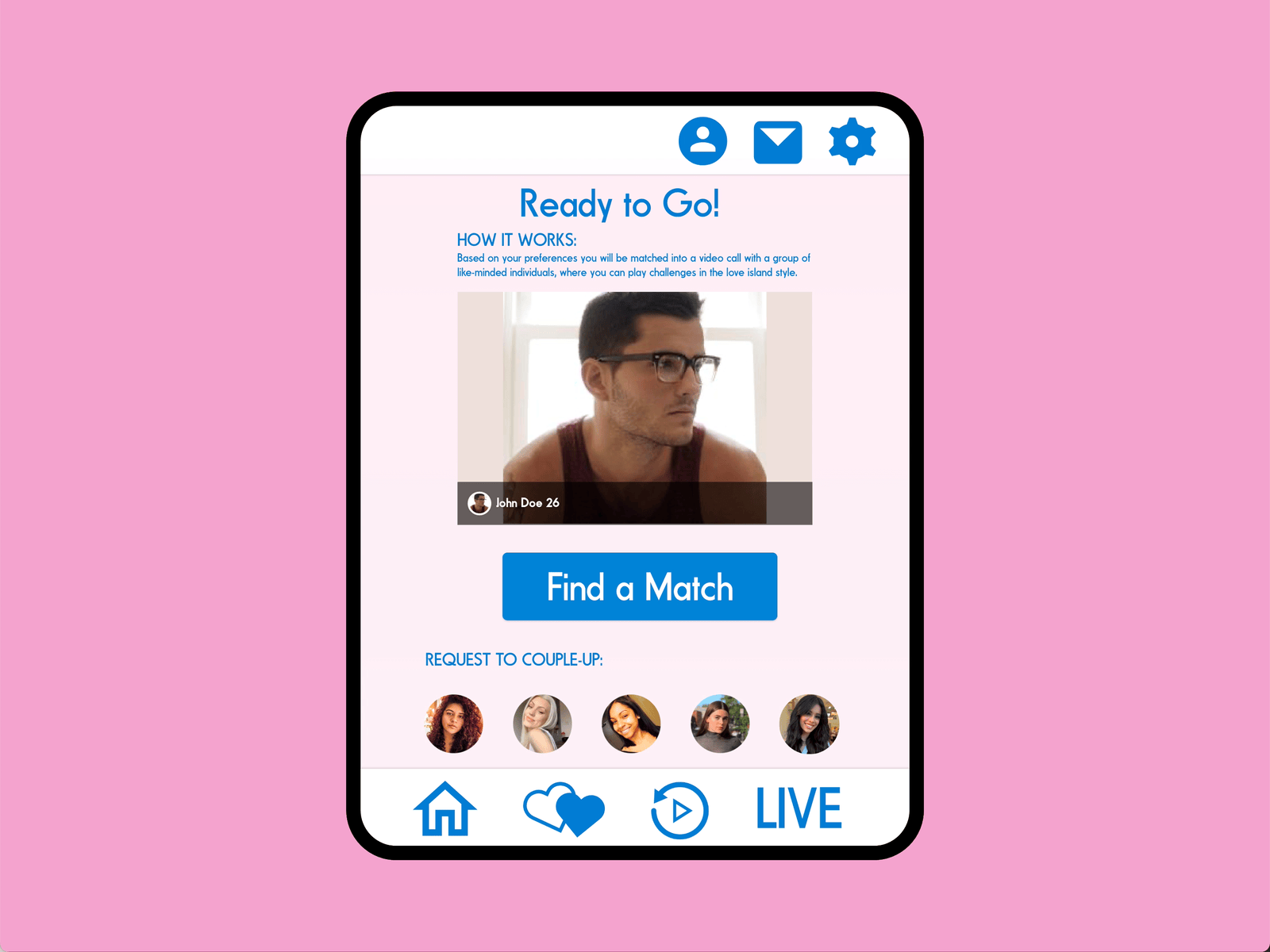 Responsive Design - Love Island App app design ui ux